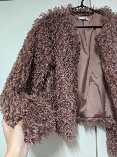 くすんだピンク モコモコアウター まますけ 九大学研都市のブルゾン レディース の中古 古着あげます 譲ります ジモティーで不用品の処分