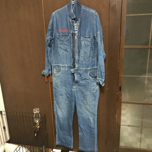 スナップオンつなぎ ④スナップオンつなぎ 黒×赤 LL 長袖 ④スナップ