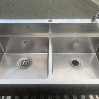 ☆中古品　2槽シンク　1200x600x800mm☆