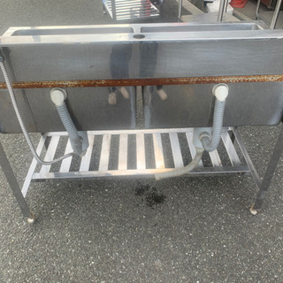 ☆中古品　2槽シンク　1200x600x800mm☆