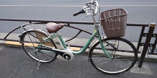 ★電動・安心の自転車店リビルド/リユース自転車・パナソニック26インチ・リチウムビビEX・3段ギヤ・グリーン