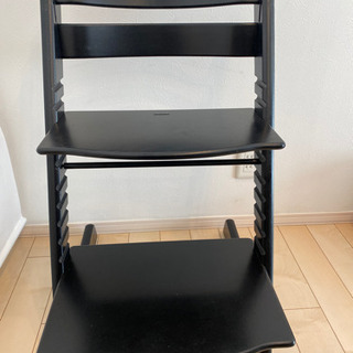 ストッケstokkeトリップトラップ黒ブラック北欧家具子供用チェア椅子
