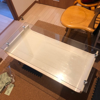 【ネット決済】ガラストップ　ローテーブル