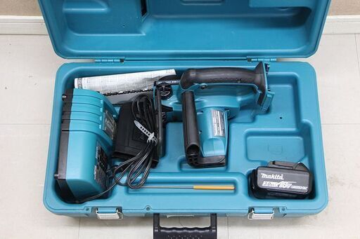 動作品 makita 115mm 充電式チェンソー セット UC122D 急速充電器 バッテリー(D3749aawxY)