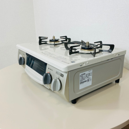 美品　リンナイ　2019年製ガスコンロ　都市ガス　白　ホワイト