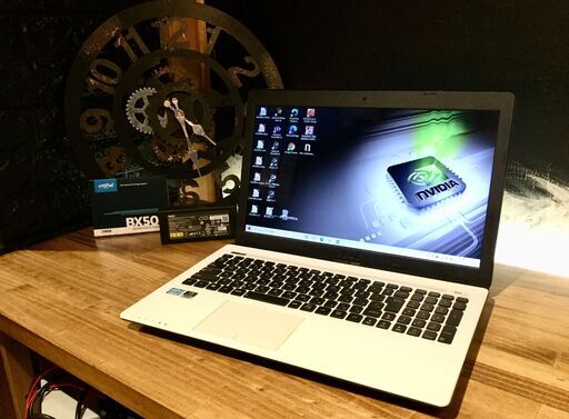 ご成約ありがとうございました！！【NVIDIA搭載！一宮でWindows10搭載機！ 白色がかわいいASUS K55VD i5 ゲーミングPC】愛知県一宮市の中古パソコン・PC修理専門店Mr.Carnival（ミスカニ）PC修理・販売【クレカ\u0026PayPayも使えます！】店頭在庫PCのご紹介です。【15.6インチ ノートパソコン ゲーミングノートPC RAM8GB 新品SSD240GB】