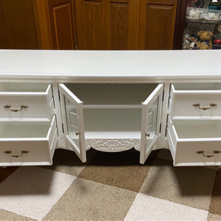 hampton テレビ台】白家具 姫系 カントリー