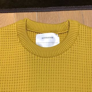 【Mサイズ】ESTNATION ワッフルクルーネックニット メンズ Mサイズ】ESTNATION ワッフルクルーネックニット メンズ