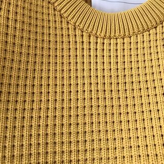 Mサイズ】ESTNATION ワッフルクルーネックニット メンズ