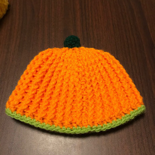 ニット帽　かぼちゃ