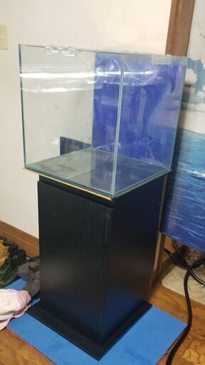 宮城仙台！値下げ450キューブガラス水槽\u0026キャビネットset！