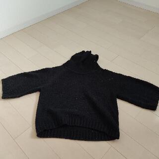 UNIQLO　タートルネックセーター　五分丈袖　黒