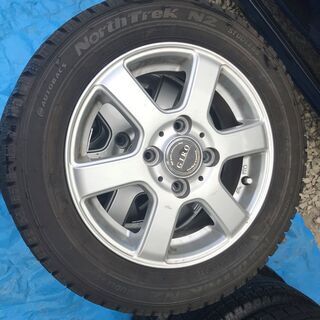 激安バリ山13インチアルミホイル・スタッドレスタイヤセット、取り付け無料 155/65/13　オートバックスのタイヤです