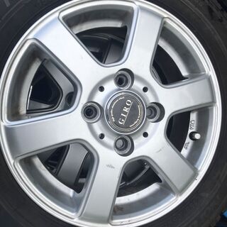 激安バリ山13インチアルミホイル・スタッドレスタイヤセット、取り付け無料 155/65/13　オートバックスのタイヤです