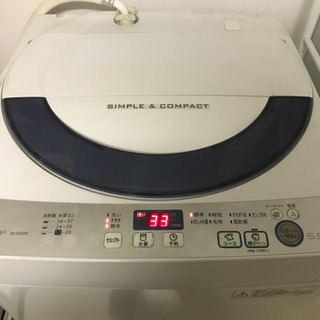 シャープ洗濯機　5.5キロ　2016