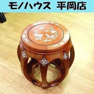 木製螺鈿細工椅子