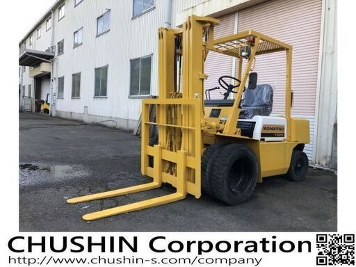 2.5トン 三段マスト4.7m ガソリン フォークリフト フルフリ　FSV　関東輸送費無料(条件有)　エンジンフォークリフト　小松　コマツ