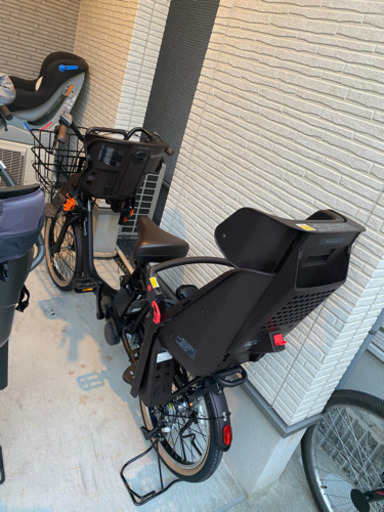 (取引中)パナソニック　電動自転車　3人乗リ子供乗せ　新中古