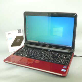 送料無料 新品SSD240GB 1台限定 ノートPC 中古良品 15.6型 富士通 AH55/D 第2世代Core i5 4GB DVDマルチ 無線 テンキー付 Windows10 Office 送料無料 新品SSD240GB 1台限定 ノートPC 中古良品 15.6型 富士通 AH55