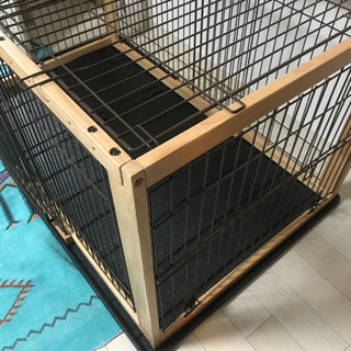 リッチェル　木製スライドペットサークル ワイド ナチュラル(N)