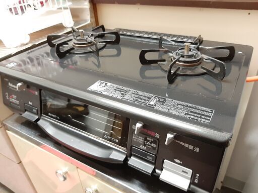 【清掃済・美品】パロマ プロパン LP ガスコンロ 2口 （右強火力） グリル付