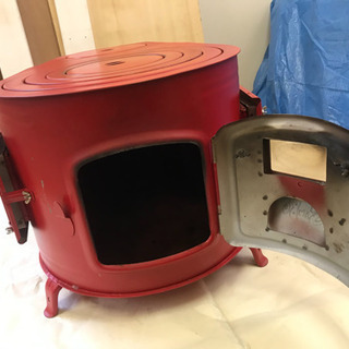 薪ストーブ カラータマゴ型3面窓付薪ストーブ”FIRE SIDE”小3