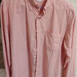【無料】ユニクロ メンズシャツ Lサイズ ピンク