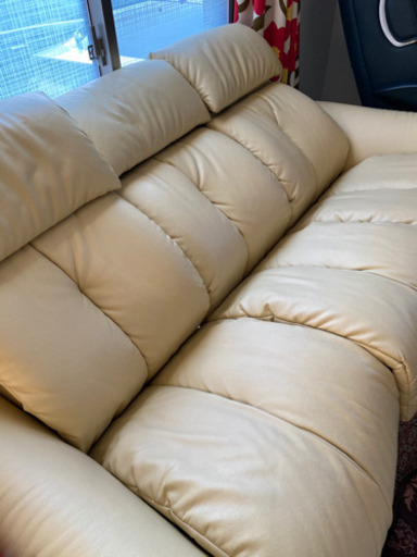 ファニチャードームで購入した本革ソファ はなこ 羽島のソファ 3人掛けソファ の中古あげます 譲ります ジモティーで不用品の処分