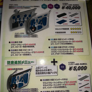 フロント ドア デッドニングメニュー