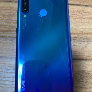 ファーウェイ P30Lite 64GBピーコックブルー SIMフリー 中古品 充電器