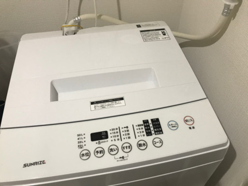 sunrise 洗濯機6.0L    1年10ヶ月のみ使用！