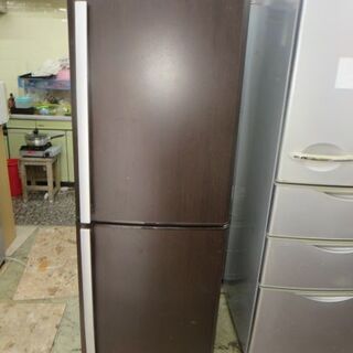 三菱 MR-H26P-PW 冷蔵庫256L 2009年製 こげ茶色