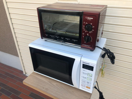 ■家電2点セット　Panasonic 象印　電子レンジ　オーブントースター　パナソニック
