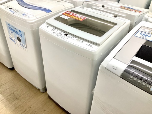 安心の1年保証付！2018年製 8.0kg AQUA(アクア)「AQW-GV80G」全自動洗濯機です！