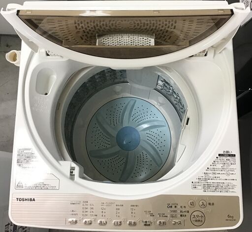 【年末特別SALE】6kg 洗濯機 2017年製 TOSHIBA AW-6G5 中古家電