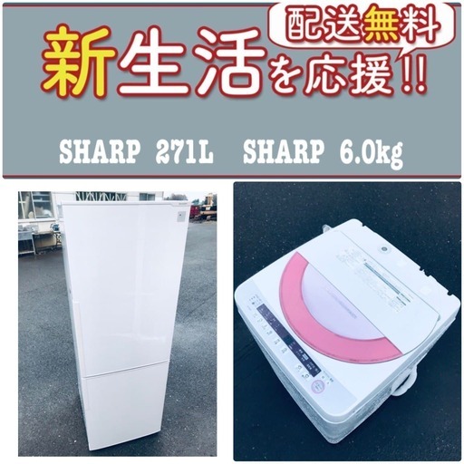 ✨✨送料設置無料✨✨早い者勝ち！シャープ大型冷蔵庫/洗濯機の高品質2点セット♪