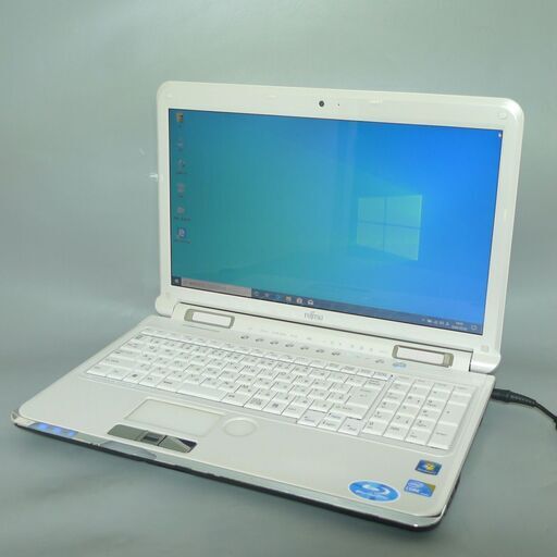 送料無料 在庫処分 ノートパソコン 中古動作良品 15.6型 富士通 AH700/5B Core i5 4GB 750G Blu-ray 無線LAN カメラ Windows10 Office ホワイト