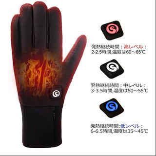 【ネット決済・配送可】電熱ヒーター手袋　Lサイズ　黒　試着のみ