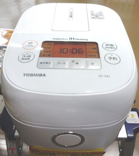 東芝 IH炊飯器 RC-5XL 中古品 3合炊き 2018年製