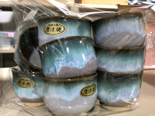未使用品　お買得‼︎   唐津焼　湯のみ　10点　セット　集まり　オシャレ　オススメ