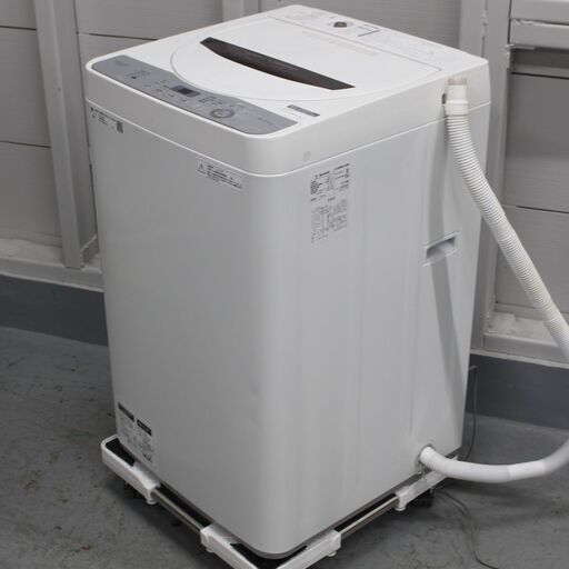 T050) SHARP/シャープ ES-GE4C-T 全自動電気洗濯機 標準洗濯容量4.5㎏ 2019年製 動作確認済 縦型洗濯機
