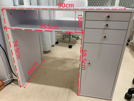 ネイルデスク ネイルテーブルセット ネイルチェア 現在受け取り予定者様からの返信待ち