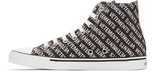 スニーカー VETEMENTS / Logo-print high-top canvas trainers