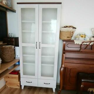 木製 収納棚 開き扉 