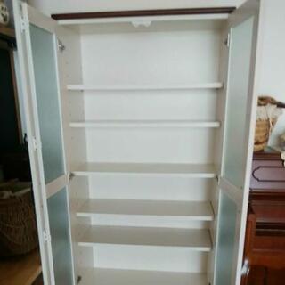 木製 収納棚 開き扉 