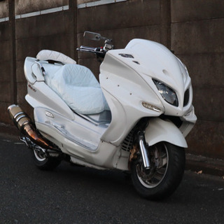 ★ホワイト×シルバー★YAMAHA マジェスティ250 外装ラメ入り‼︎ LED付 ☆ホワイト×シルバー☆YAMAHA マジェスティ250 外装ラメ入り‼︎ LED付