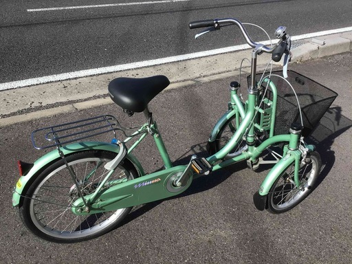 ブリヂストン ミンナ 大人用三輪車 緑系 前2輪 3輪自転車 ブリヂストン ミンナ 大人用三輪車 緑系 前2輪 3輪自転車