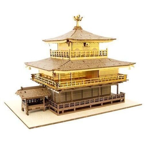 SZ004)限定版 Wooden Art ki-gu-mi 金閣寺カラーヴァージョン 木製立体パズル 新品【取りに来られる方限定】