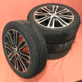 ENASAVE 165/55R15 ダイハツ純正アルミホイール付4本セット 人気のポリッシュ夏タイヤ
