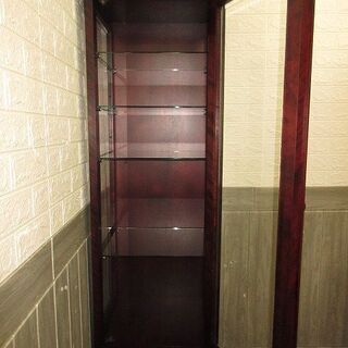 stp-0520 飾り棚 ブラウン 木製 4段 棚板可動式 引き出し2杯 